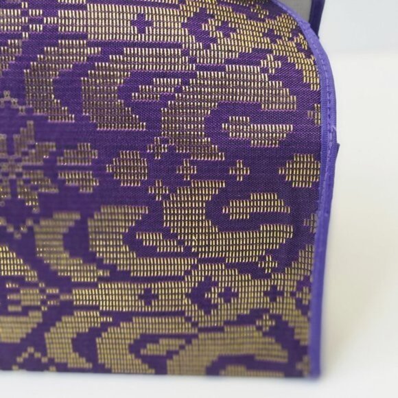 Unique Home decor Accents Purple and Gold Songket Tissue Box Holder - Picture 6 of 10